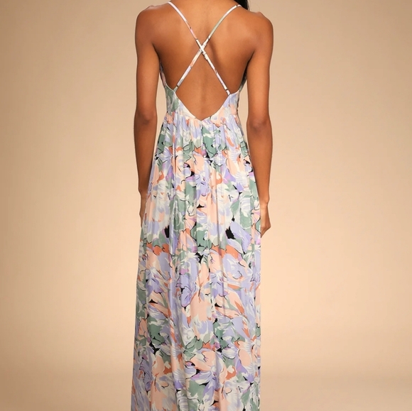 Ivory Multi Floral Print Sleeveless Maxi Dress - Picture 2 of 3